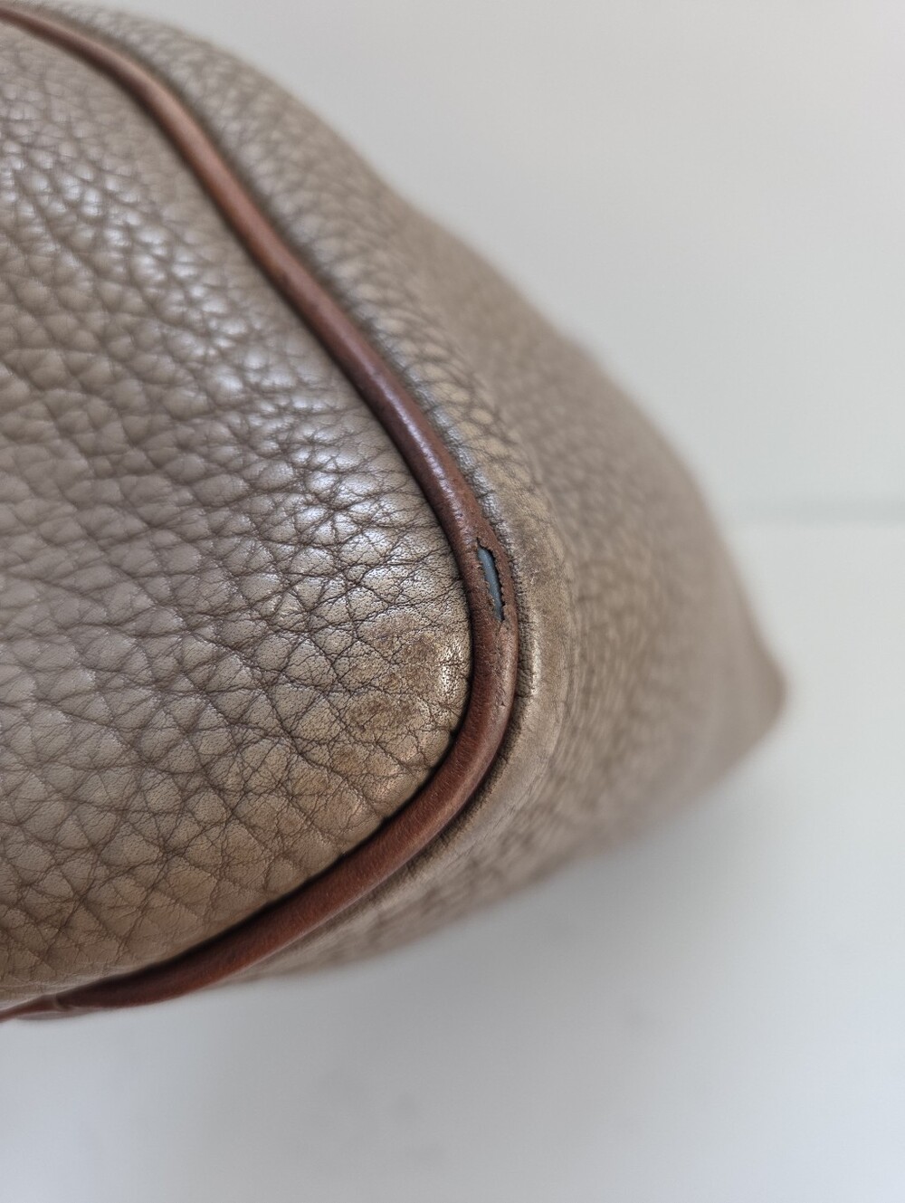 Vintage Dooney and Bourke Barrel Satchel Pebbled All-Weather Leather Bag - Picture 7 of 12